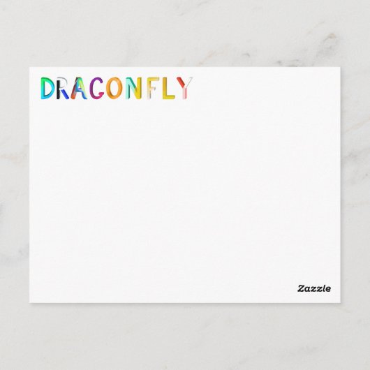 Dragonfly-Kaart Briefkaart (Achterkant)