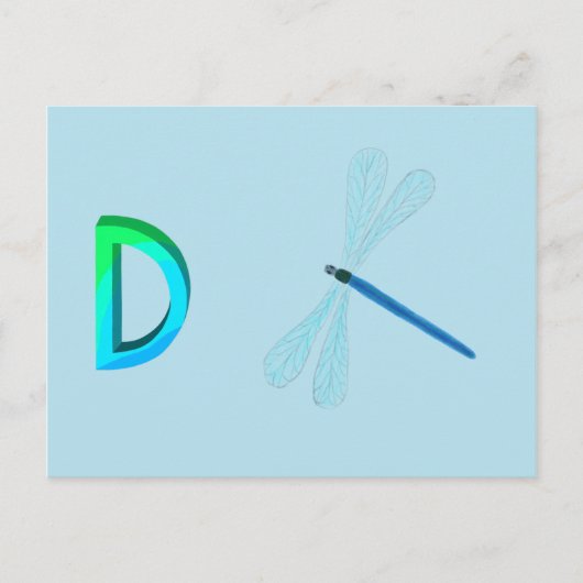 Dragonfly-Kaart Briefkaart (Voorkant)
