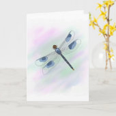 Dragonfly-Kaart met gedicht Kaart (Gele Bloem)