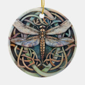 Dragonfly Keltische knoop Keramisch Ornament (Voorkant)