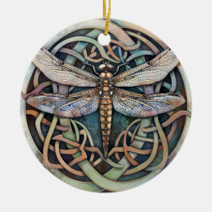Dragonfly Keltische knoop Keramisch Ornament