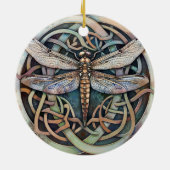 Dragonfly Keltische knoop Keramisch Ornament (Achterkant)