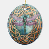 Dragonfly Keltische knoop Keramisch Ornament (Links)