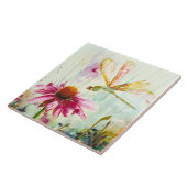 Dragonfly-keramische tegel/trivet (6-inch vierkant tegeltje (Zijkant)
