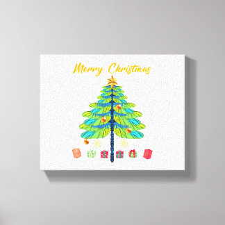 Dragonfly kerstboom - cadeautjes canvas afdruk