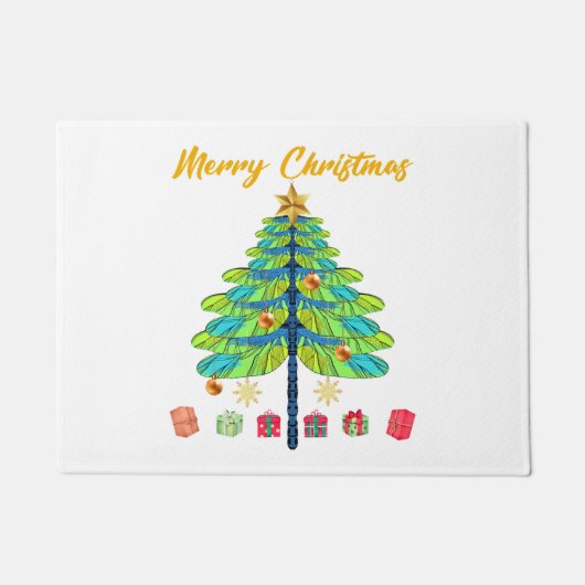 Dragonfly kerstboom - cadeautjes deurmat (Voorkant)