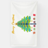 Dragonfly kerstboom - cadeautjes spandoek (Verticaal)