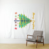 Dragonfly kerstboom - cadeautjes wandkleed (In Situ (horizontaal))