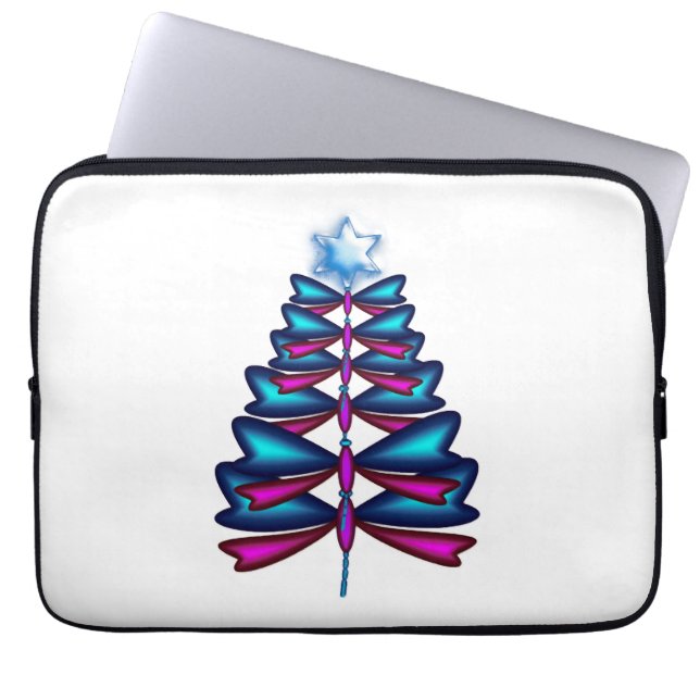 Dragonfly Kerstboom Dragonfly Kerstboom Laptop Sleeve (Voorkant)