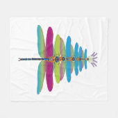 Dragonfly kerstboom Funny Insect Lover Xmas Fleece Deken (Voorkant (Horizontaal))