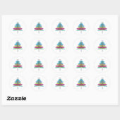 Dragonfly kerstboom Funny Insect Lover Xmas Ronde Sticker (Vel)