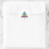 Dragonfly kerstboom Funny Insect Lover Xmas Ronde Sticker (Tas)