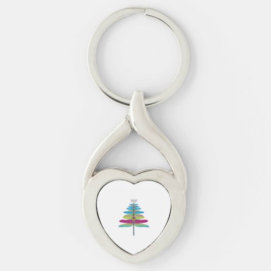 Dragonfly kerstboom Funny Insect Lover Xmas Sleutelhanger (Voorkant)