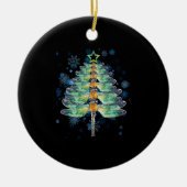 Dragonfly kerstboom keramisch ornament (Voorkant)