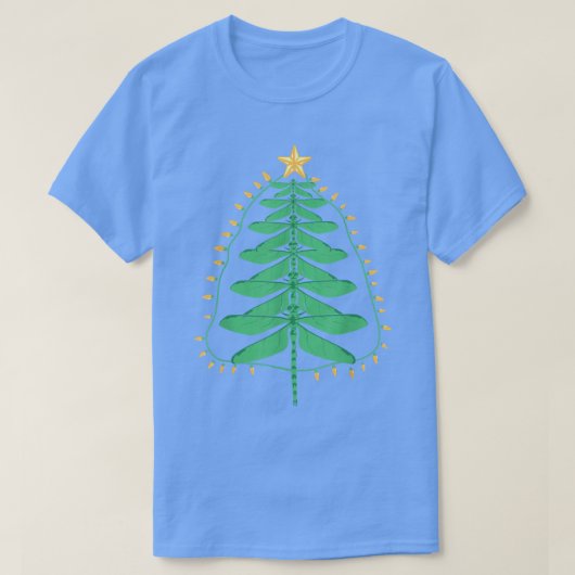 Dragonfly-kerstboom — kerstcadeaus Dragonfly-lov T-shirt (Design voorkant)