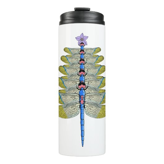 Dragonfly Kerstboom, Kerstmis insectenliefhebber Thermosbeker (Voorkant)