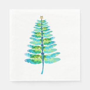 Dragonfly Kerstboom Print Kerstboom Servet