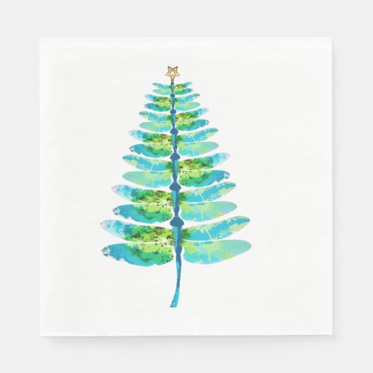Dragonfly Kerstboom Print Kerstboom Servet (Voorkant)