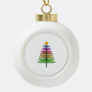 Dragonfly kerstboom Shirt Insect Lover Xmas C Keramische Bal Ornament