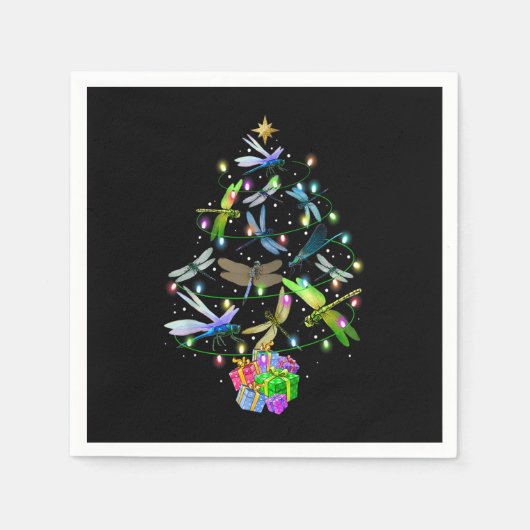 Dragonfly-kerstboom  snijdt Lovers Xm Servet (Voorkant)