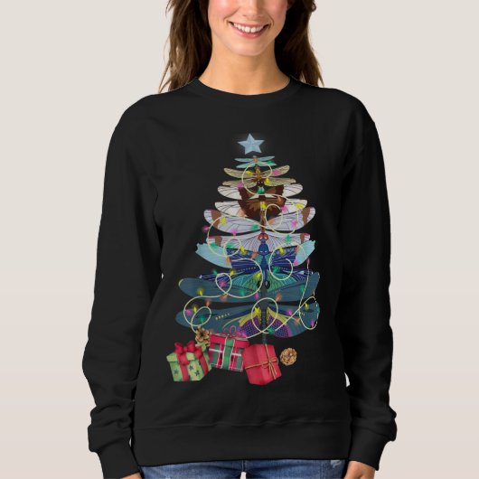 Dragonfly-kerstboom  snijdt Lovers Xm Trui (Voorkant)