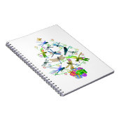 Dragonfly-kerstboom snijdt overvallen in notitieboek (Rechterzijde)