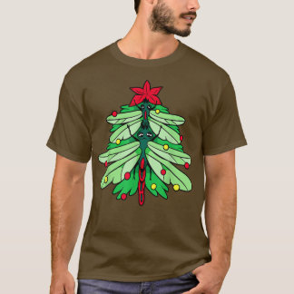 Dragonfly kerstboom Xmas Pajamas Funny Dragon T-shirt