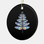 Dragonfly Kerstmis Keramisch Ornament (Links)