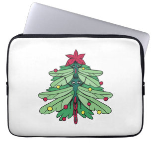Dragonfly Kerstmis Laptop Sleeve