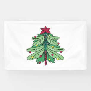 Dragonfly Kerstmis Spandoek