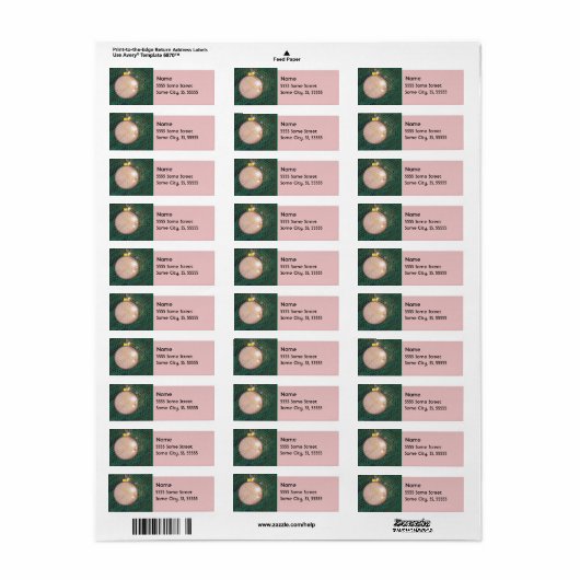 Dragonfly-kerstversiering Etiket (Full Sheet)