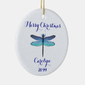Dragonfly-kerstversiering Keramisch Ornament (Rechts)