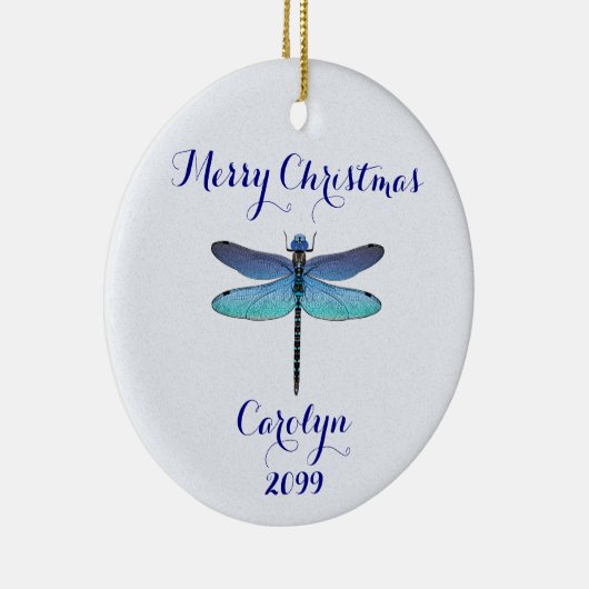 Dragonfly-kerstversiering Keramisch Ornament (Rechts)