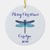 Dragonfly-kerstversiering Keramisch Ornament (Voorkant)
