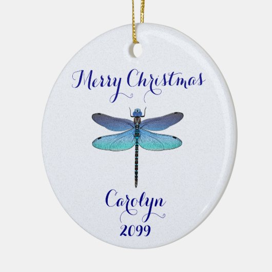 Dragonfly-kerstversiering Keramisch Ornament (Links)