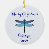 Dragonfly-kerstversiering Keramisch Ornament (Achterkant)