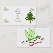 Dragonfly-kerstVisitekaartjes Visitekaartje (Voorkant / Achterkant)