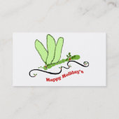 Dragonfly-kerstVisitekaartjes Visitekaartje (Achterkant)