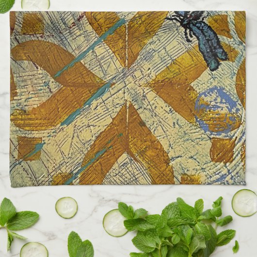 Dragonfly keukenhanddoek (Gevouwen)