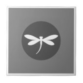  Dragonfly-kleur met grijs BG-ontwerp Tegeltje (Voorkant)