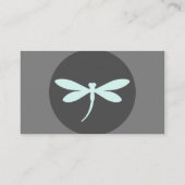 Dragonfly-kleur met grijs BG-ontwerp Visitekaartje (Achterkant)