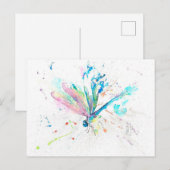  Dragonfly kleurig | kerstcadeau Aankondigingskaart (Voorkant / Achterkant)