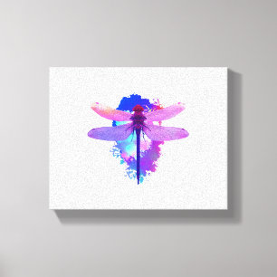 Dragonfly kleurrijke afbeelding cadeau idee canvas afdruk