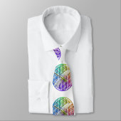 Dragonfly | kleurrijke bloem | chakra stropdas (Gebonden)