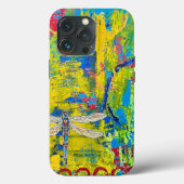 Dragonfly kleurrijke iPhone / iPad hoesje (Achterkant)