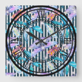 Dragonfly klok ontwerp Romeinse cijfers (Voorkant)