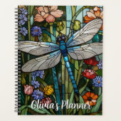 Dragonfly kunst boho bloemen botanisch planner (Voorkant)