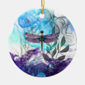 Dragonfly-kunst Keramisch Ornament (Voorkant)