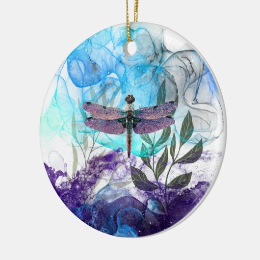 Dragonfly-kunst Keramisch Ornament (Links)