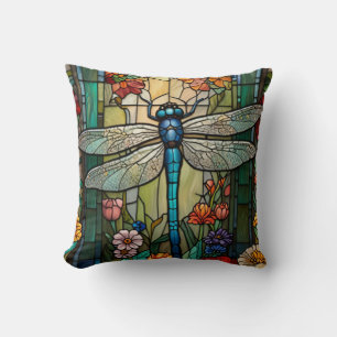 Dragonfly kunst schilderij botanische boho chique  kussen